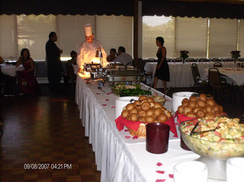 Picture of Jim at table, catering.